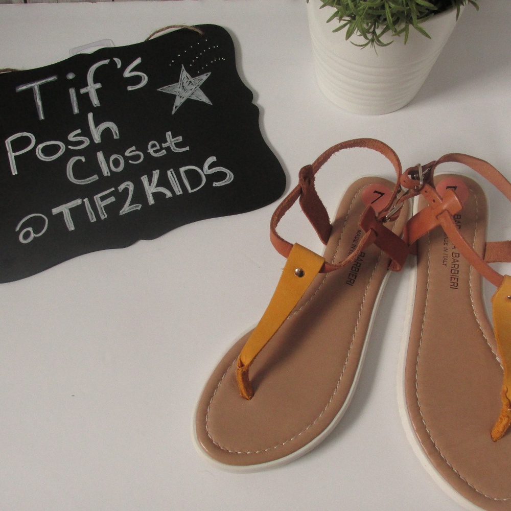 Anthropologie Italian Leather Sandals sz 7 D47